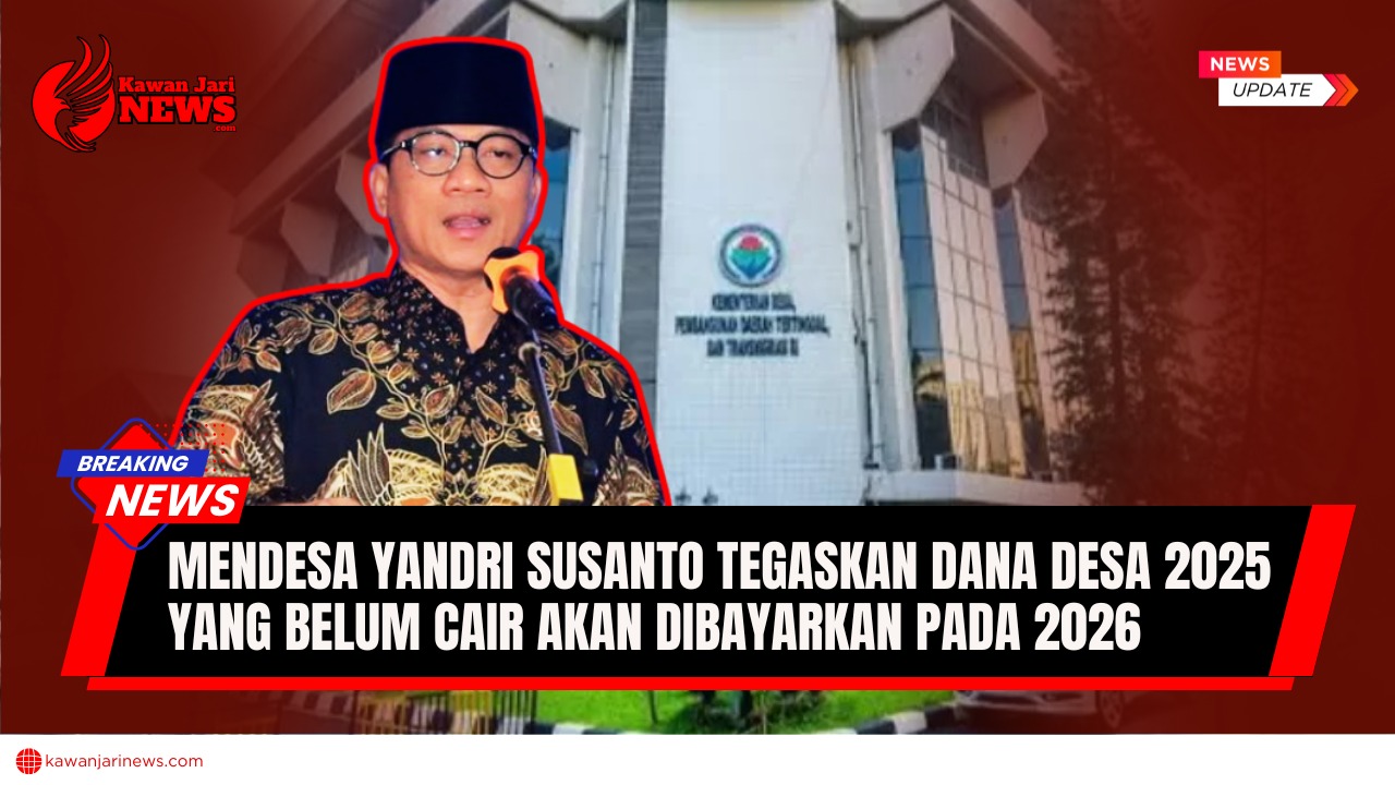 Doc. Menteri Desa dan Pembangunan Daerah Tertinggal, Yandri Susanto, dengan latar belakang Gedung Kementerian Desa sebagai ilustrasi komitmen pemerintah dalam memperkuat transparansi dan tata kelola pengelolaan dana desa. (Foto: KEMENDES).
