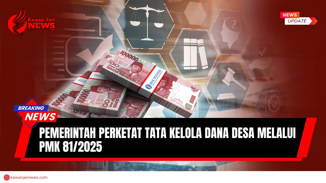 Doc. Ilustrasi konsep tata kelola keuangan dan regulasi publik dengan elemen visual kebijakan pemerintah, menggambarkan upaya penguatan pengawasan serta pengetatan mekanisme penyaluran Dana Desa sebagaimana diatur dalam PMK 81/2025. (Ilustrasi: NR).