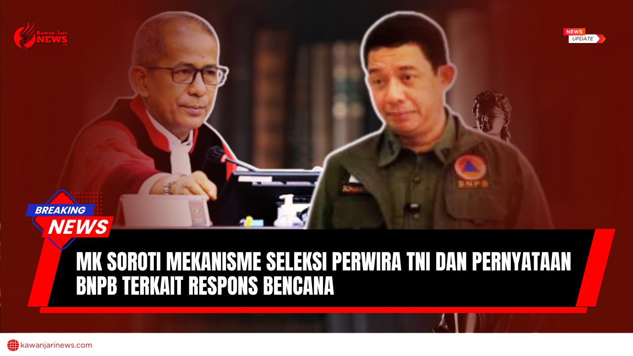 Doc. Hakim Mahkamah Konstitusi Saldi Isra berdiskusi dengan Kepala BNPB dalam sebuah pertemuan terkait pembahasan mekanisme penugasan pejabat di lingkungan penanganan bencana. (NR).
