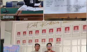 Doc. Kuasa hukum Donny Andretti, S.H., S.Kom., M.Kom., C.Md., C.PFW., C.MDF., C.JKJ. menunjukkan berkas permohonan resmi penetapan status hukum yang telah diserahkan ke Polres Jember, disertai bukti Tanda Terima Surat bernomor B/626/XII/2025. Pada foto lainnya, Marso bersama Gita Kusuma Mega Putra, C.PFW., C.MDF., C.JKJ hadir di Ruang Unit PPA Satreskrim Polres Jember untuk menegaskan permintaan kepastian status hukum secara prosedural. (Foto: Putra).