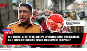 Doc. Penumpukan sampah terlihat mengular di bawah Flyover Ciputat, Kota Tangerang Selatan, dengan sebagian kantong sampah sudah membusuk dan mengeluarkan bau menyengat, sementara Sekretaris DLH Tangsel Hadi Widodo menyatakan penataan TPA Cipeucang masih dalam tahap perencanaan dengan anggaran APBD sekitar Rp50 miliar. Kondisi ini menimbulkan sorotan publik terkait tanggung jawab dan kesiapsiagaan layanan persampahan di lapangan. (Sumber foto: Moh. Ismail & Tangerang Life).
