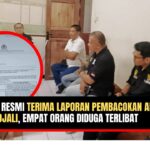 Doc. Tim FERADI WPI tampak berada di latar belakang foto, sementara pada klosase lingkaran ditampilkan salinan Surat Laporan Polisi terkait dugaan pembacokan terhadap Advokat Ade Rojali Pranata yang resmi diterima Polsek Majalaya, Polres Karawang. Visual ini menggambarkan pengawalan dan pendampingan FERADI WPI terhadap proses hukum, seiring telah dicatatkannya laporan dugaan penganiayaan yang melibatkan empat orang terduga pelaku dan kini dalam penanganan aparat kepolisian. (Foto: Wilma).