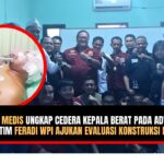 Doc. Jajaran pengurus FERADI WPI berfoto bersama di Kantor DPD FERADI WPI Jawa Barat sebelum bertolak menuju rumah sakit untuk menjenguk rekan mereka yang menjadi korban penganiayaan. Pada klosé lingkaran di bagian depan ditampilkan foto korban saat terbaring menjalani perawatan di rumah sakit, sebagai penggambaran kondisi korban dalam proses pemulihan. (Foto: Wilma).