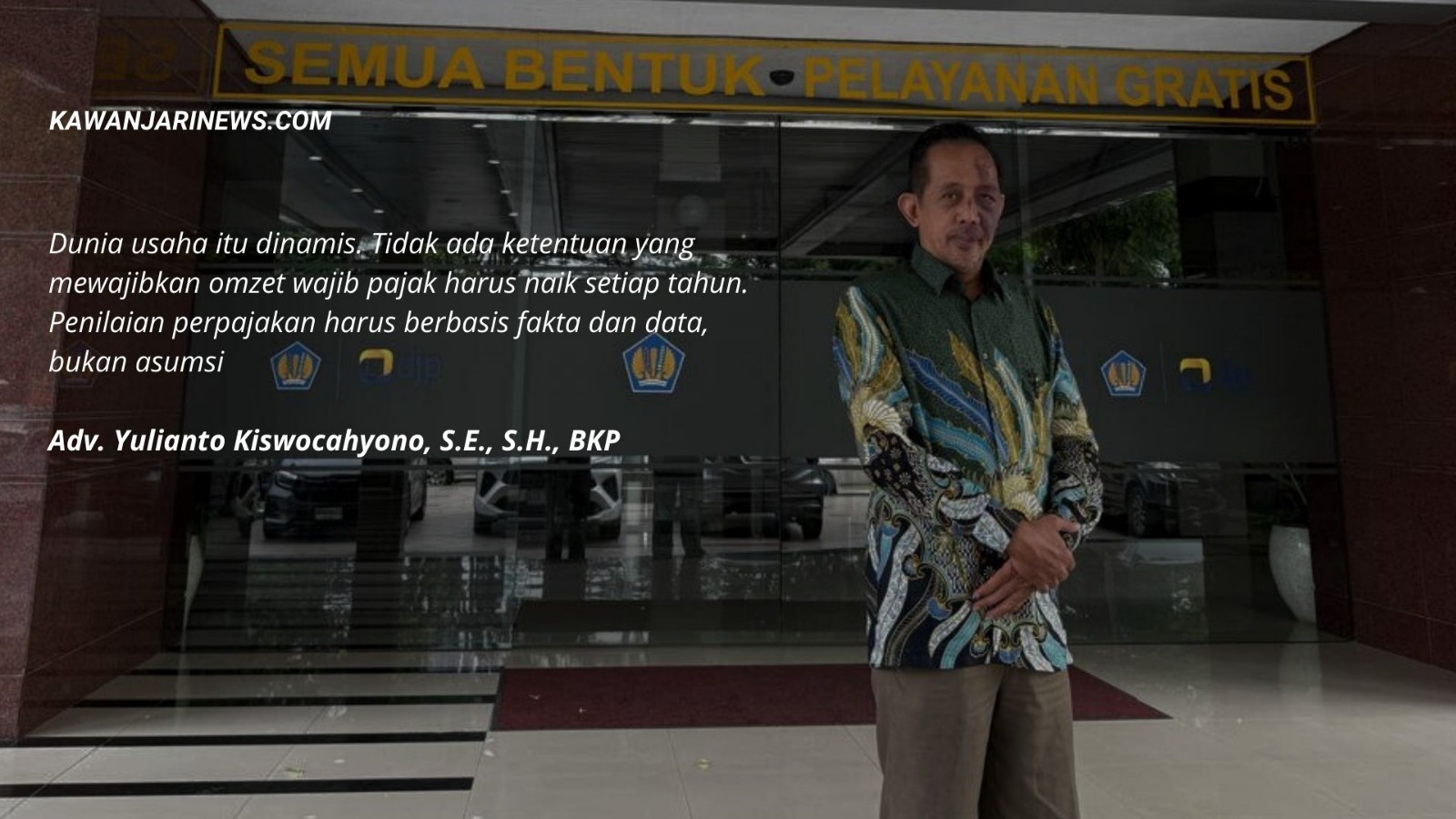 Doc. Yulianto Kiswocahyono, S.E., S.H., BKP, konsultan pajak, saat memberikan pandangan mengenai penilaian kewajaran omzet usaha dalam konteks pengawasan perpajakan. Foto digunakan sebagai ilustrasi. (Foto: Eko Wahyu).