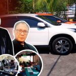 Doc. Latar belakang memperlihatkan mobil Mitsubishi Pajero Sport putih yang menjadi objek perkara dugaan perampasan. Pada sisi depan foto ditampilkan Donny Andretti selaku kuasa hukum dan Mochamad Arifin sebagai pelapor. Sementara pada close-up lingkaran paling depan ditampilkan dokumentasi penting yang berkaitan dengan tahapan proses hukum yang sedang berjalan sebagai bagian dari upaya pendampingan dan pembuktian. (Foto: Wakid).