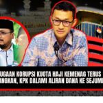 Doc. Ilustrasi pemberitaan kasus dugaan korupsi kuota haji di Kementerian Agama. Pada lingkaran ditampilkan Yaqut Cholil Qoumas, sementara pada crop samping ditampilkan Juru Bicara KPK Budi Prasetyo yang menyampaikan keterangan resmi terkait perkembangan penyidikan. Gambar ini bersifat ilustrasi dan digunakan untuk kepentingan pemberitaan. (ilustrasi: NR).