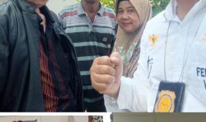 Doc. Tim FERADI WPI Advokat dan Paralegal bersama perwakilan GJL GAMAT-RI dan keluarga ahli waris berfoto di lokasi obyek tanah di Kecamatan Patebon, Kabupaten Kendal. Pada rangkaian gambar terlihat pendampingan langsung kepada Bapak Sanusi selaku ahli waris, serta pemasangan MMT yang menerangkan status tanah dalam pengawasan hukum oleh tim advokat dan paralegal, sebagai bagian dari upaya memperoleh kepastian dan perlindungan hak kepemilikan. (Foto: Ilma - Kontributor).