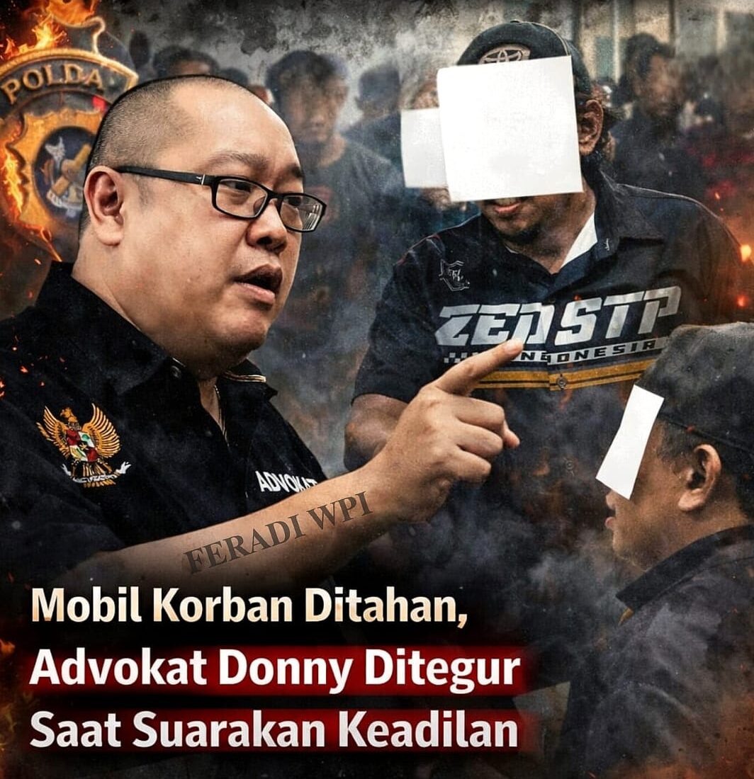 Doc. Ilustrasi: Kuasa hukum A.J., Advokat Donny Andretti, menyampaikan keberatan atas prosedur pengembalian kendaraan di ruang Satreskrim Polresta Yogyakarta, Rabu (21/1/2026). Dalam proses tersebut, kuasa hukum menerima teguran dari petugas piket saat menyampaikan sikap hukum di hadapan penyidik. (ilustrasi: FERADI WPI).