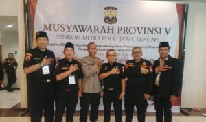 Doc. Peserta Musyawarah Provinsi Ke-V (Musprov V) Senkom Mitra Polri Provinsi Jawa Tengah berfoto bersama usai rangkaian kegiatan musyawarah yang digelar di Hotel Grasia, Kota Semarang, Rabu–Kamis (28–29/1/2026).