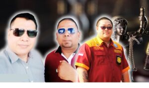 Doc. Ilustrasi susunan pihak terkait dalam perkara yang tengah ditangani. Dari kiri ke kanan: Andi Pramono selaku kuasa hukum, saksi dalam perkara, dan Donny Andretti. Gambar ini hanya digunakan sebagai ilustrasi pemberitaan dan tidak diambil secara langsung pada saat agenda atau kegiatan pemeriksaan berlangsung. (Foto: Wilma).