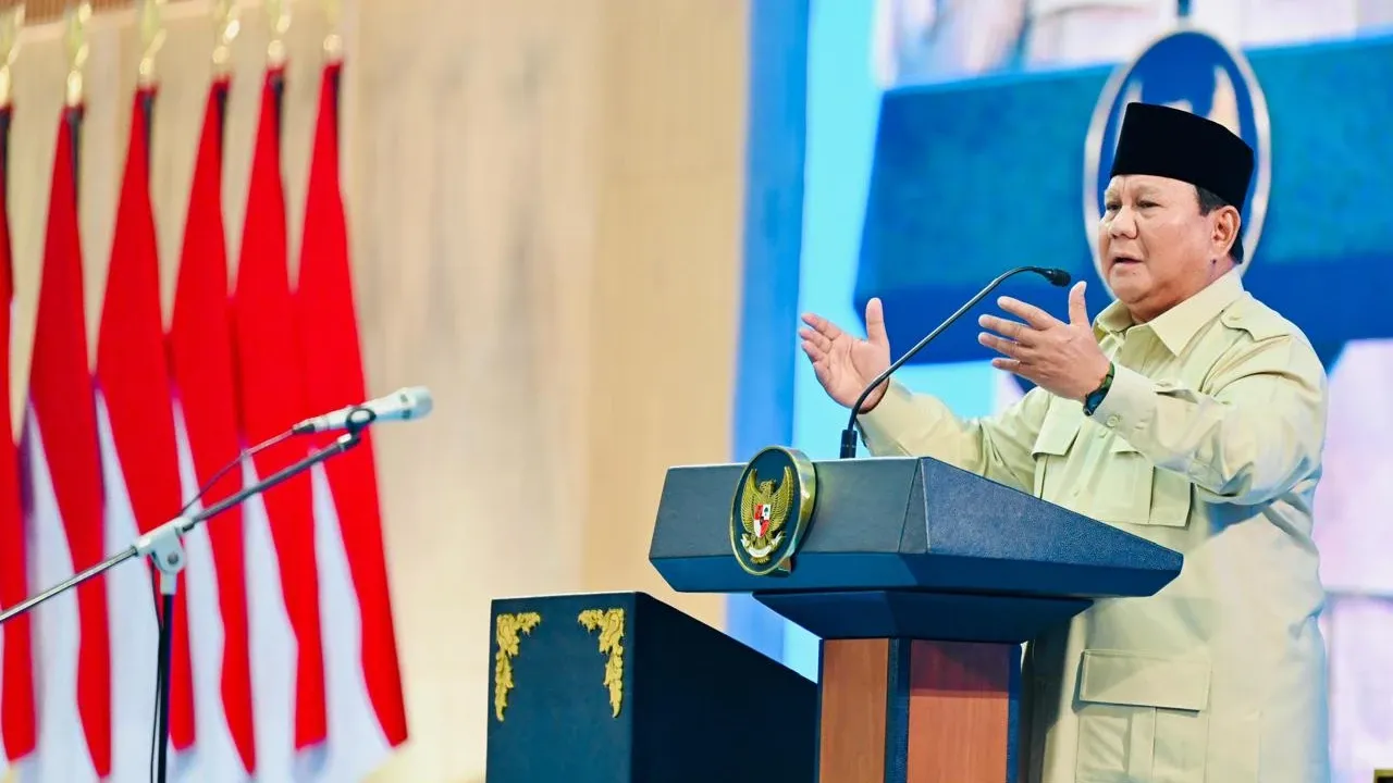 Doc. Presiden Republik Indonesia Prabowo Subianto memberikan arahan kepada rektor dan pimpinan perguruan tinggi negeri dalam Taklimat Presiden Republik Indonesia dengan Rektor serta Pimpinan Perguruan Tinggi Negeri Tahun 2026 di Istana Kepresidenan Jakarta, Kamis (15/1/2026). (Sumber Foto: Biro Pers, Media, dan Informasi Sekretariat Presiden).