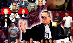 Doc. Ketua Umum FERADI WPI sekaligus pimpinan Firma Hukum Subur Jaya dan Rekan, Advokat Donny Andretti, bersama jajaran tim hukum dan pengurus. Kolase juga menampilkan momen ibadah kebaktian pagi di Gereja GPDI Generasi Emas, Kota Semarang, serta ayat Alkitab Lukas 2:30 yang diterima Donny Andretti sebagai penguatan spiritual sebelum keberangkatan ke Lampung Timur. (Foto: Nabila).