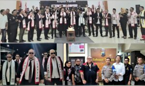 Doc. Kolase foto narasumber dalam berbagai kegiatan keorganisasian FERADI WPI serta saat menjalani proses pemeriksaan di kantor kepolisian. Narasumber tampak terlibat aktif dalam agenda resmi FERADI WPI, termasuk pendampingan hukum, rapat koordinasi organisasi, dan aktivitas advokasi penegakan hukum, serta terlihat berada di lingkungan kantor kepolisian saat menjalani pemeriksaan sebagai saksi, didampingi tim kuasa hukum, sebagai bagian dari prosedur hukum yang sedang berjalan. (Foto: Wakid).