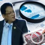 Doc. Ilustrasi Menteri Keuangan saat menyampaikan paparan terkait pengelolaan dan pengawasan keuangan negara. Gambar dipadukan dengan elemen visual kaca pembesar, grafik laporan keuangan, serta tumpukan uang rupiah sebagai simbol audit, transparansi, dan penguatan akuntabilitas anggaran. (NR).