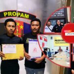 Doc. Nurohim (kiri) bersama seorang saudaranya saat menjalankan agenda penyampaian laporan di Polda Jawa Tengah, Minggu (15/2/2026). Pada kolase bagian depan terlihat dokumentasi proses mediasi sebelumnya di Polsek Bandongan, sementara pada bagian lainnya tampak Nurohim berfoto bersama kuasa hukumnya, Adv. Donny Andretti dari Firma Hukum Subur Jaya dan tim FERADI WPI, usai penyampaian laporan di Bid Propam Polda Jawa Tengah. (Foto: FERADI WPI Official).