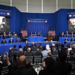 Doc. Presiden Prabowo Subianto menghadiri pertemuan perdana (Inaugural Meeting) Board of Peace (BoP) di United States Institute of Peace, Washington, D.C., Amerika Serikat, Kamis (19/2/2026), dalam rangka peluncuran mekanisme internasional untuk mendukung stabilisasi dan rekonstruksi Gaza. (Sumber Foto: Biro Pers, Media, dan Informasi Sekretariat Presiden).