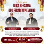 Doc. Flyer undangan acara buka puasa bersama DPD FERADI WPI Jawa Tengah yang menampilkan foto Ketua Umum FERADI WPI dan Ketua DPD FERADI WPI Jawa Tengah sebagai bagian dari publikasi kegiatan yang akan digelar pada 7 Maret 2026 di Semarang. (Foto: FERADI WPI Official).