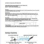 Doc. Surat Keputusan yang telah ditandatangani oleh Ketua Umum sebagai bentuk penetapan resmi terhadap keputusan organisasi, terdokumentasi dalam lembar keputusan yang memuat nomor dan tanggal penetapan. (Foto: Nabila).