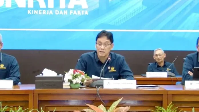 Doc. Menteri Keuangan Purbaya Yudhi Sadewa menyampaikan keterangan kepada awak media saat konferensi pers pemaparan realisasi Anggaran Pendapatan dan Belanja Negara (APBN) hingga akhir Februari 2026 di Jakarta, Rabu (11/3/2026). Dalam kesempatan tersebut, pemerintah memaparkan perkembangan kinerja fiskal serta kondisi ekonomi nasional di tengah dinamika ekonomi global. (NR).