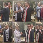 Doc. Prosesi pengenaan slempang FERADI WPI kepada M. Ismail Zulkarnain sebagai simbol resmi disahkannya kepengurusan. Pengenaan slempang tersebut menandai pengukuhan dan pengesahan struktur kepengurusan yang telah ditetapkan sesuai mekanisme organisasi. (FERADI WPI Official).