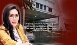 Doc. Ilustrasi anggota DPR RI Rieke Diah Pitaloka di bagian depan gambar, dengan latar belakang tampak depan rumah korban di kawasan Perumahan Prima Lingkar Asri, Jatibening, Kota Bekasi, yang menjadi lokasi peristiwa pembunuhan. Gambar ini hanya merupakan ilustrasi untuk menggambarkan konteks pemberitaan. (NR).