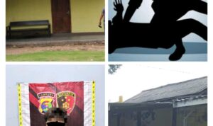 Doc. Kolase foto memperlihatkan lokasi hiburan malam Sunter Karaoke Family yang disebut dalam penelusuran perkara, ilustrasi dugaan aksi kekerasan, seorang terduga pelaku yang diamankan aparat dengan wajah diburamkan untuk menjaga asas praduga tak bersalah serta melindungi identitas dalam proses hukum yang masih berjalan, serta kondisi bangunan di sekitar lokasi terkait peristiwa yang tengah menjadi sorotan publik. (Sumber Foto: lintasmerahputih.com).