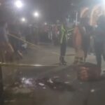 Doc. Tangkapan layar video di lokasi perkelahian di Gang Seroja Rt 17, Jalan Pekapuran Raya, Kelurahan Pekapuran Raya, Banjarmasin Timur, terlihat garis polisi dipasang untuk menandai titik tempat kejadian perkara. (Sumber: Warga).