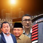 Doc. Kolase ilustrasi yang menampilkan Boyamin Saiman, Yaqut Cholil Qoumas, Budi Prasetyo selaku Juru Bicara Komisi Pemberantasan Korupsi (KPK), serta gedung KPK dengan latar suasana ibadah haji, sebagai visual pendukung pemberitaan terkait polemik pengalihan status penahanan dalam perkara dugaan korupsi kuota haji.