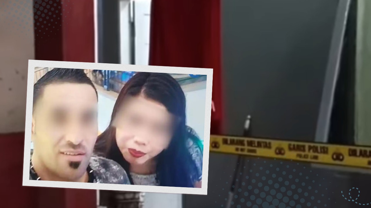 Doc. Kolase ilustrasi dengan latar belakang rumah kontrakan korban di kawasan Cipayung, Jakarta Timur, yang telah dipasangi garis polisi untuk kepentingan penyelidikan kasus tewasnya Dewinta Anggari alias DA. Pada sisi depan kolase, ditampilkan foto kenangan korban bersama pria berinisial FD saat keduanya masih menjalin hubungan. Bagian wajah pria berinisial FD dan korban dibuat blur sebagai bentuk penerapan prinsip kehati-hatian jurnalistik dan perlindungan asas praduga tak bersalah, karena proses hukum terhadap yang bersangkutan masih berjalan. (NR).