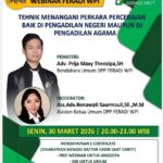 Doc. Flyer resmi webinar pendidikan hukum FERADI WPI yang akan digelar pada Senin, 30 Maret 2026, pukul 20.00–23.00 WIB, dengan mengangkat tema teknik menangani perkara perceraian di Pengadilan Negeri maupun Pengadilan Agama sebagai agenda perdana pasca-libur Idul Fitri 1447 Hijriah. (Foto: Ardip FERADI WPI Official).