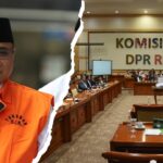 Doc. Ilustrasi kolase: sisi kiri menampilkan Yaqut Cholil Qoumas mengenakan rompi tahanan KPK, sementara sisi kanan memperlihatkan suasana rapat Komisi III DPR RI, sebagai visual pendukung pemberitaan terkait desakan pembentukan Panja untuk mengusut perubahan status penahanan dalam kasus dugaan korupsi kuota haji. (NR).