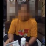 Doc. Tangkapan layar video warga saat merekam terduga pelaku ketika diamankan di kawasan Perumahan Serua Permai, Pamulang, Kota Tangerang Selatan, Sabtu (28/3/2026). Wajah terduga pelaku disamarkan (blur) oleh redaksi guna menjaga asas praduga tak bersalah, melindungi identitas sebelum ada penetapan resmi dari aparat penegak hukum, serta sesuai dengan Kode Etik Jurnalistik. (Sumber: Video Warga).
