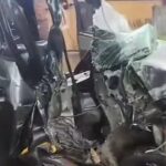 Doc. Kondisi kendaraan pick up dan truk yang mengalami kerusakan akibat kecelakaan di kawasan Jalan Lumba-Lumba, Pelabuhan Trisakti, Banjarmasin, Selasa (21/4/2026).