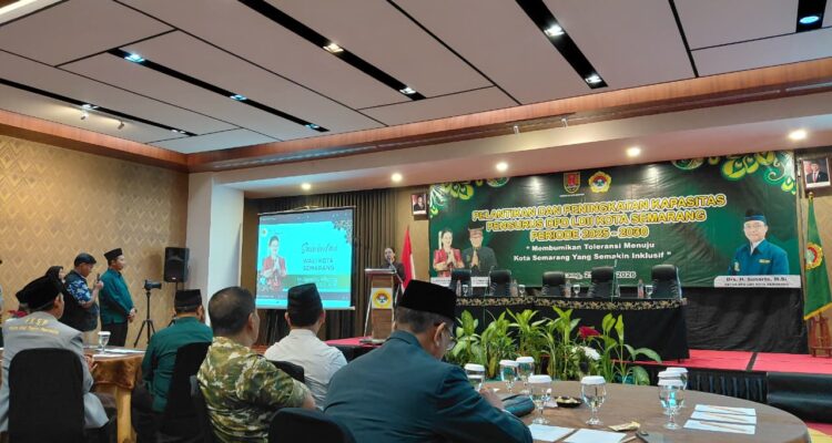 Doc. Suasana acara pengukuhan Pengurus DPD Lembaga Dakwah Islam Indonesia Kota Semarang periode 2025–2030 yang berlangsung di Hotel Gracia, Kota Semarang, Sabtu (25/4/2026), dihadiri jajaran pengurus, tokoh masyarakat, dan pemerintah daerah.