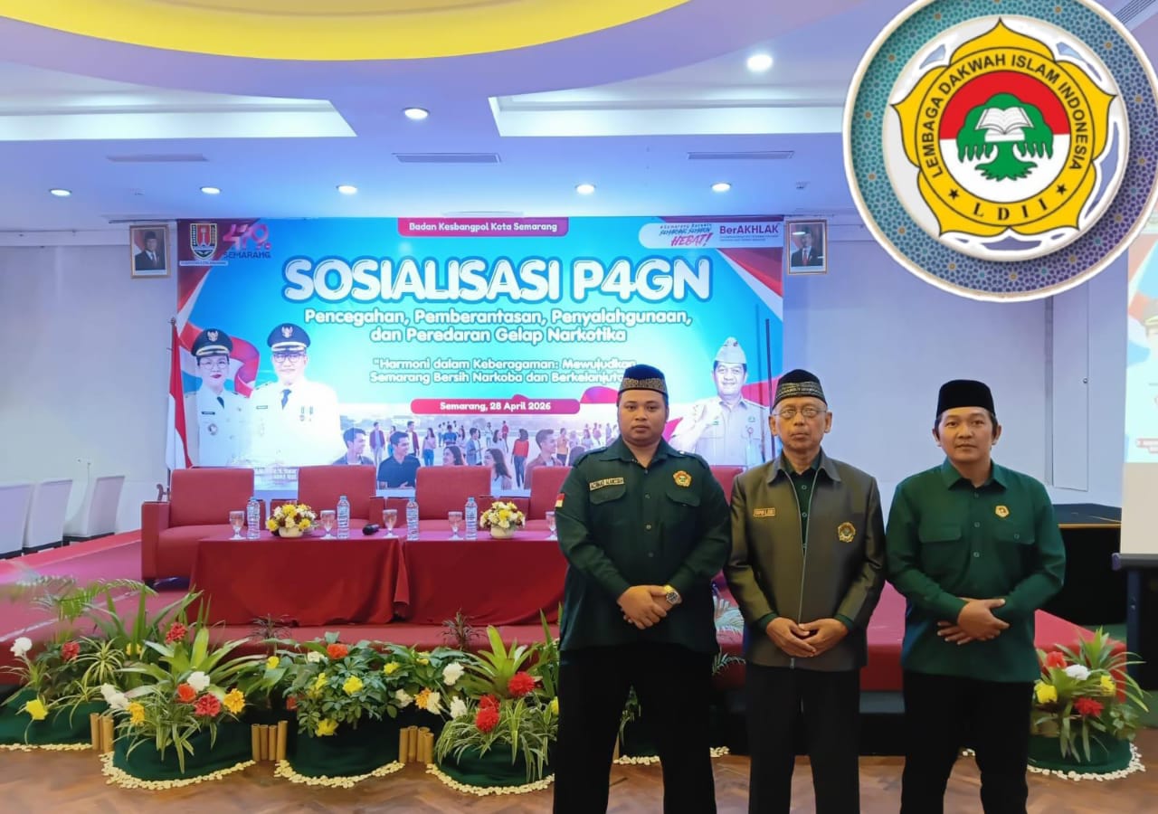 Doc. Perwakilan LDII Kota Semarang menghadiri Rapat Koordinasi Tim Terpadu P4GN yang diselenggarakan Kesbangpol Kota Semarang di Hotel Metro Park View, Kota Lama Semarang, Selasa (28/4/2026).