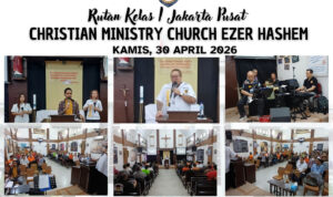 Doc. Kompilasi suasana ibadah rohani Christian Ministry Church Ezer Hashem di Rumah Tahanan Negara Kelas I Jakarta Pusat (Rutan Salemba), Kamis (30/4/2026), yang dihadiri jajaran FERADI WPI, Subur Jaya Lawfirm, pemuka agama, serta peserta ibadah dalam rangka pembinaan spiritual di lingkungan rutan.
