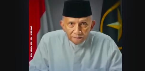 Doc. Tangkapan layar menampilkan Amien Rais saat menyampaikan pandangannya melalui kanal YouTube pribadinya terkait dinamika politik nasional dan posisi Sekretaris Kabinet. (Sumber: Youtube Amien Rais).