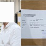 Doc. Kolase dokumentasi perkara: (kiri) surat tanda terima laporan terkait dugaan tindak pidana penggelapan yang dilaporkan Hairil Tami di Polres Metro Bekasi Kabupaten; (kanan) sosok penyidik yang menangani perkara saat berada di lingkungan kantor kepolisian. Wajah pada foto disamarkan untuk menjaga privasi individu, menghindari penghakiman publik, serta menghormati asas praduga tak bersalah dan etika jurnalistik.
