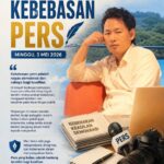 Doc. Poster ucapan Hari Kebebasan Pers 2026 yang menampilkan pesan tentang pentingnya independensi media, integritas jurnalistik, serta peran pers dalam menjaga keadilan dan demokras.