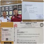 Doc. Close-up Hairil Tami saat menunjukkan bukti tanda terima laporan polisi yang diajukan di Polres Metro Bekasi Kabupaten, disertai dokumentasi bundel surat resmi yang dikirimkan kuasa hukum kepada Kapolres sebagai upaya permohonan informasi perkembangan perkara (SP2HP).