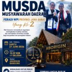 Doc. Ketua Umum FERADI WPI, Adv. Donny Andretti, S.H., S.Kom., M.Kom., C.Md., C.PFW., C.JKJ., C.MDF., (kiri) bersama Ketua DPD FERADI WPI Jawa Barat, H. Adang Bahrowi S, S.H., CH., CHT., C.PFW., C.MDF., C.JKJ., (kanan) dalam flayer kegiatan Musyawarah Daerah (Musda) Ke-2 FERADI WPI Provinsi Jawa Barat yang akan digelar di Aborigin Bandung, Sabtu 27 Juni 2026.