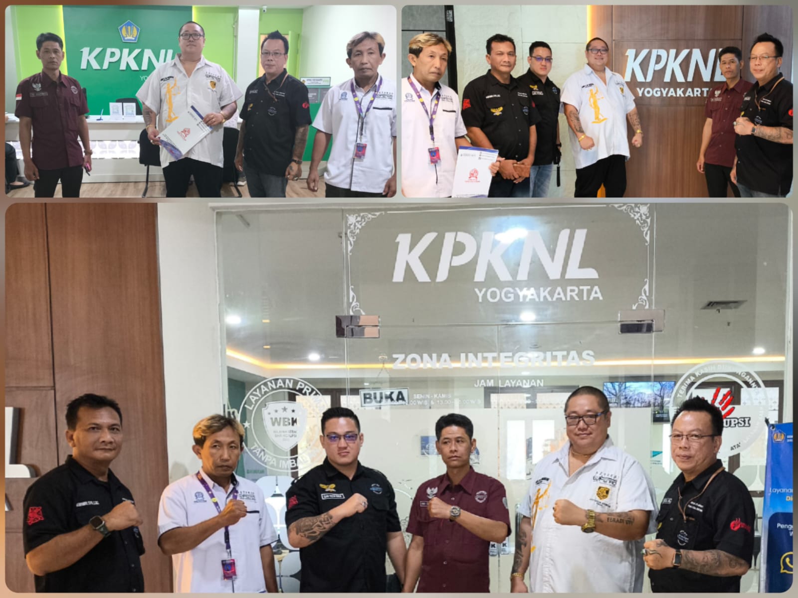 Doc. Tim PBH FERADI WPI bersama Subur Jaya Lawfirm berfoto bersama di Kantor KPKNL Yogyakarta usai melaksanakan agenda pendampingan perkara lelang dan koordinasi penanganan hukum terkait aset klien.