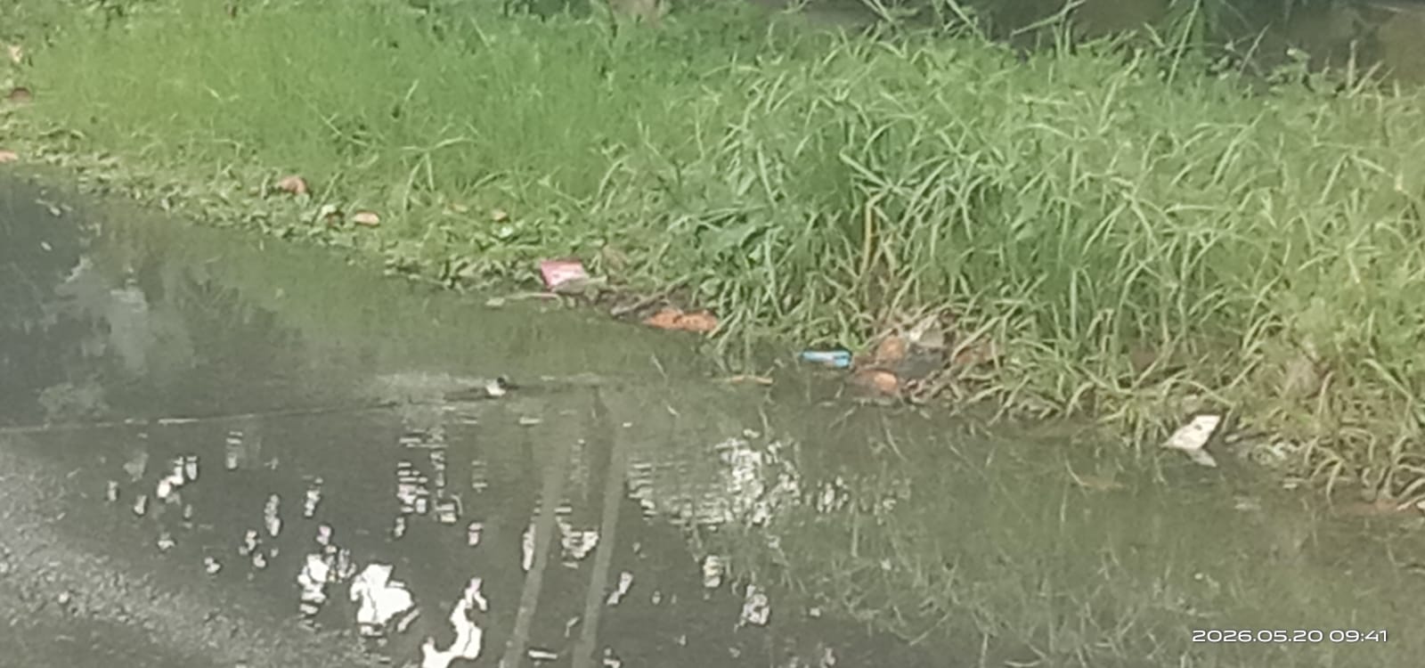 Doc. Genangan air terlihat di area permukiman warga di Jalan Titipapan Gang Turi II, Kelurahan Sei Sikambing D, Kota Medan. Warga menyebut kondisi tersebut kerap terjadi bersamaan dengan kerusakan pipa air PDAM yang diduga sering pecah akibat dilintasi kendaraan berat.