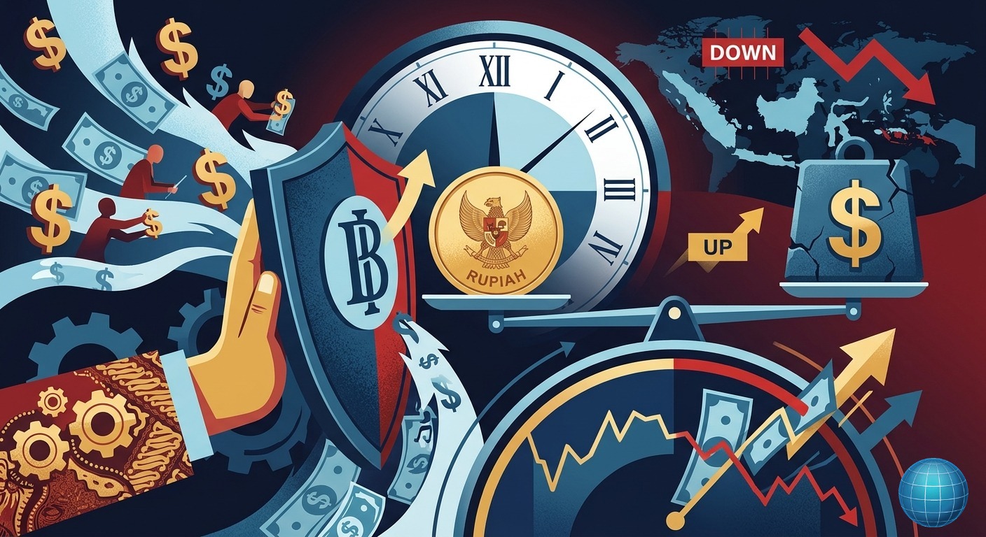 Doc. Ilustrasi upaya Bank Indonesia dalam membentengi mata uang rupiah dari tekanan lonjakan permintaan dolar AS yang spekulatif. Masyarakat diimbau tetap rasional dan melakukan transaksi valas sesuai kebutuhan riil agar tidak memperbesar volatilitas pasar keuangan nasional.