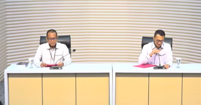Doc. Plt Direktur Penyidikan KPK Achmad Taufik Husein didampingi Juru Bicara KPK Budi Prasetyo menyampaikan keterangan kepada awak media dalam konferensi pers terkait perkembangan penyidikan dan penahanan dua tersangka baru dalam kasus dugaan korupsi pengelolaan kuota haji Indonesia tahun 2023–2024 di Gedung Merah Putih KPK, Jakarta, Senin (8/6/2026).