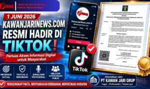 Doc. lustrasi peluncuran akun TikTok resmi KawanJariNews.com pada 1 Juni 2026 sebagai bagian dari pengembangan platform informasi digital. KawanJariNews.com diterbitkan oleh PT Kawan Jari Grup yang memiliki legalitas badan hukum berdasarkan Keputusan Menteri Hukum RI Nomor AHU-0017078.AH.01.02.TAHUN 2025. (Dok. KawanJariNews.com)