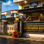 Doc. Tampak depan bangunan Kantor Polsek Medan Baru yang menjadi lokasi pelayanan kepolisian dan penanganan berbagai laporan masyarakat, termasuk dugaan tindak pidana yang saat ini masih dalam proses penyelidikan oleh pihak berwenang. (ilustrasi)