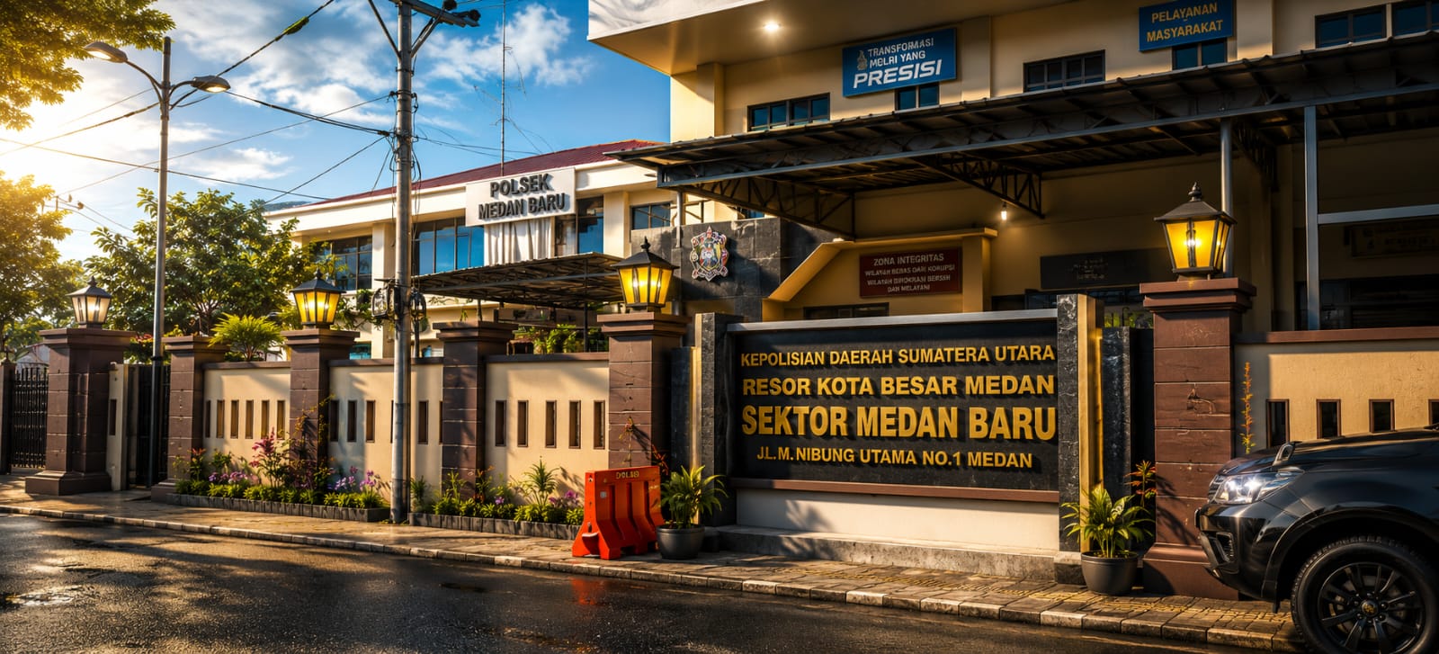 Doc. Tampak depan bangunan Kantor Polsek Medan Baru yang menjadi lokasi pelayanan kepolisian dan penanganan berbagai laporan masyarakat, termasuk dugaan tindak pidana yang saat ini masih dalam proses penyelidikan oleh pihak berwenang. (ilustrasi)