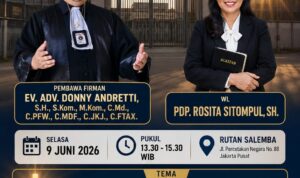 Ketua Umum FERADI WPI Donny Andretti Kembali Layani Pelayanan Rohani Di Rutan Salemba Doc. Ketua Umum FERADI WPI, Adv. Donny Andretti, bersama Pdp. Rosita Sitompul dijadwalkan melayani dalam kegiatan Pelayanan Rohani di Rutan Salemba, Jakarta Pusat, Selasa (9/6/2026).