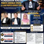 Doc. Flyer resmi Program Pendidikan Khusus Profesi Advokat (PKPA) dan Ujian Profesi Advokat (UPA) Batch #1 FERADI WPI yang diselenggarakan secara daring bekerja sama dengan Fakultas Hukum Universitas Al Washliyah (UNIVA) Medan. Program ini membuka pendaftaran bagi sarjana hukum, lulusan fakultas hukum yang menunggu ijazah, serta mahasiswa hukum aktif, dengan materi pembelajaran profesi advokat, hukum acara, etika profesi, dan praktik hukum dari akademisi serta praktisi hukum.